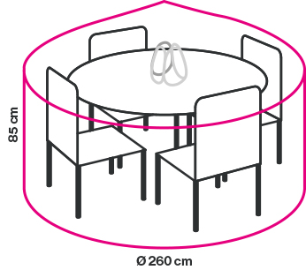 Premium beschermhoes rond geschikt voor tafel tot Ø 200 cm (met stoelen) — afbeelding 7