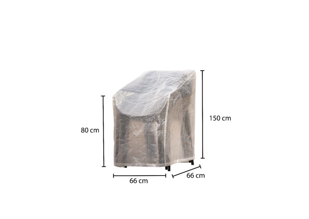 Beschermhoes gestapelde tuinstoelen 66x66x150/80cm — afbeelding 5