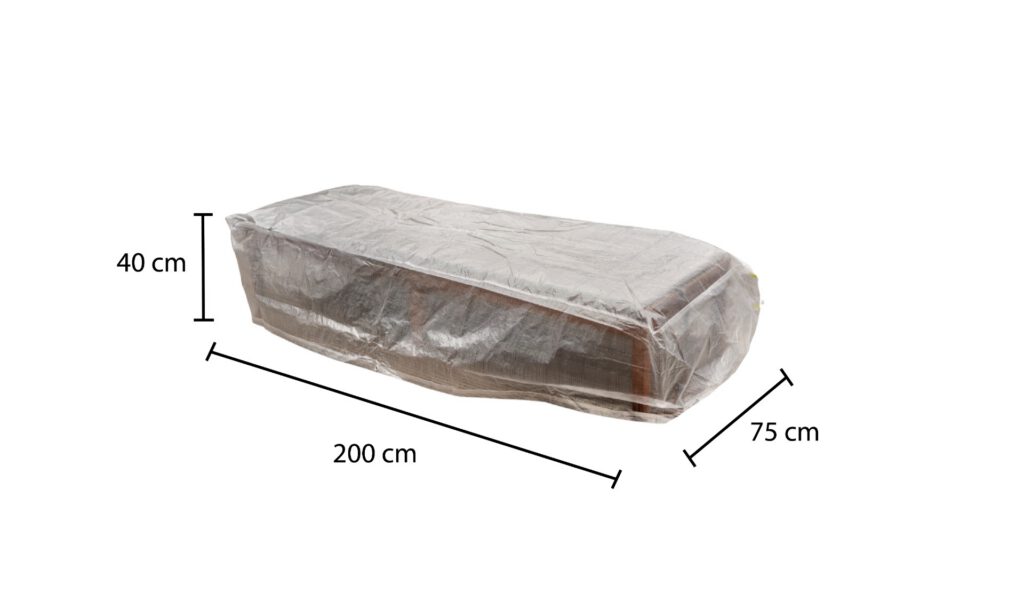Beschermhoes ligbed 200x75x40cm transparant — afbeelding 4