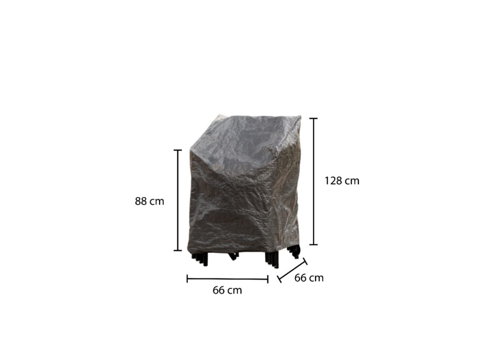 Beschermhoes tuinstoel 66x66x128/88cm grijs — afbeelding 3