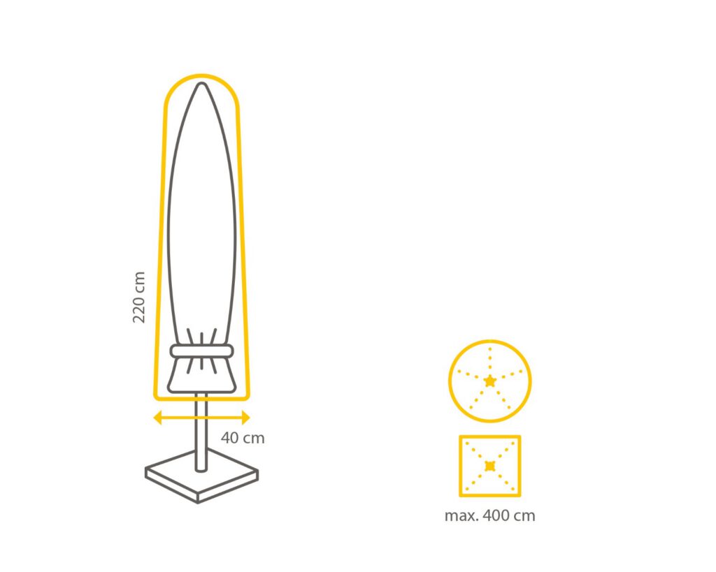 Premium beschermhoes parasol tot Ø 4 meter — afbeelding 9