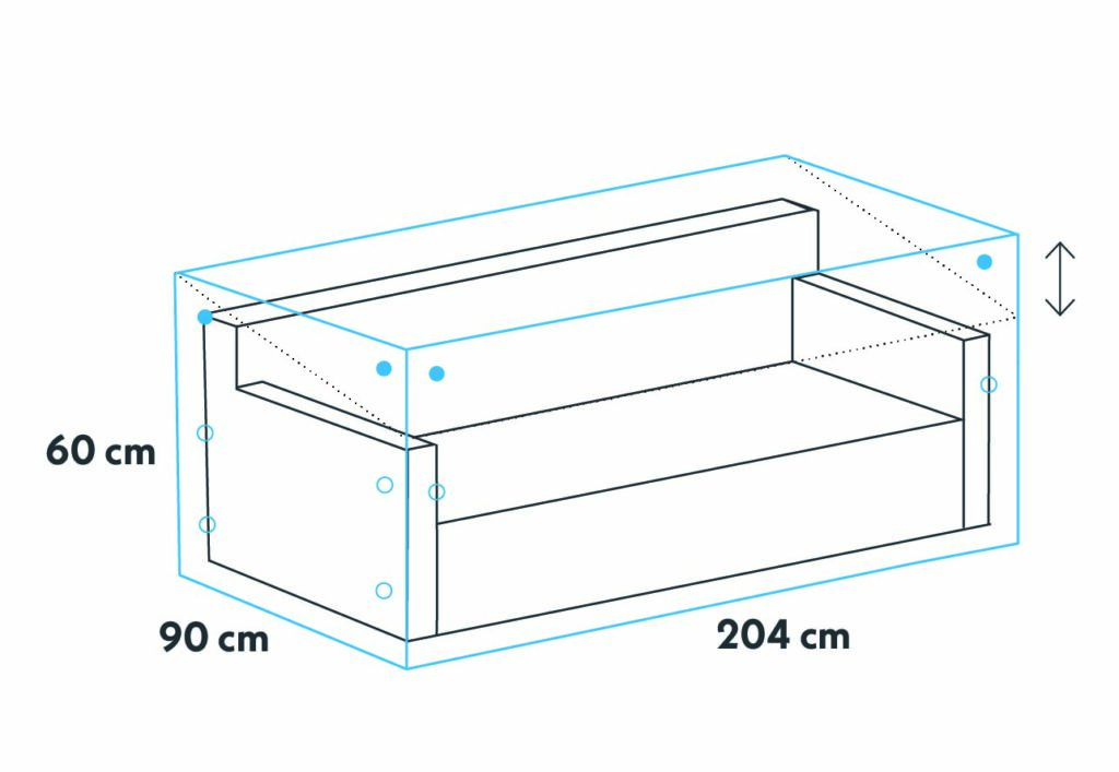 Premium beschermhoes bank 200 cm with adjustable bottons (as from 2026) — afbeelding 5