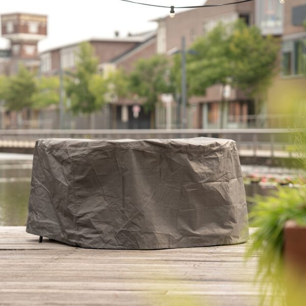 Premium beschermhoes rond geschikt voor tafel tot Ø 150 cm (met stoelen)