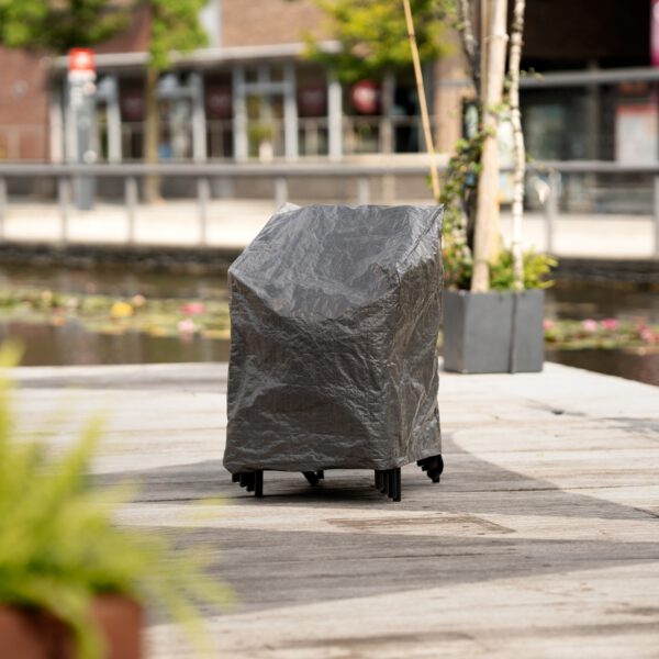 Beschermhoes tuinstoel 66x66x128/88cm grijs