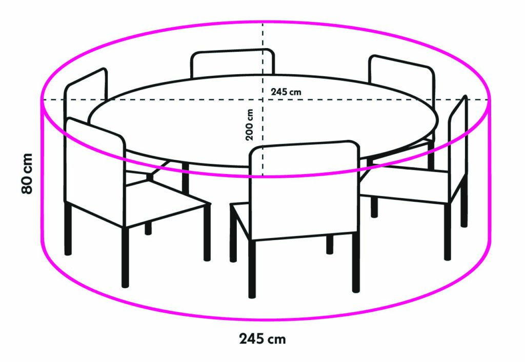 Premium beschermhoes oval 240 tafel — afbeelding 3